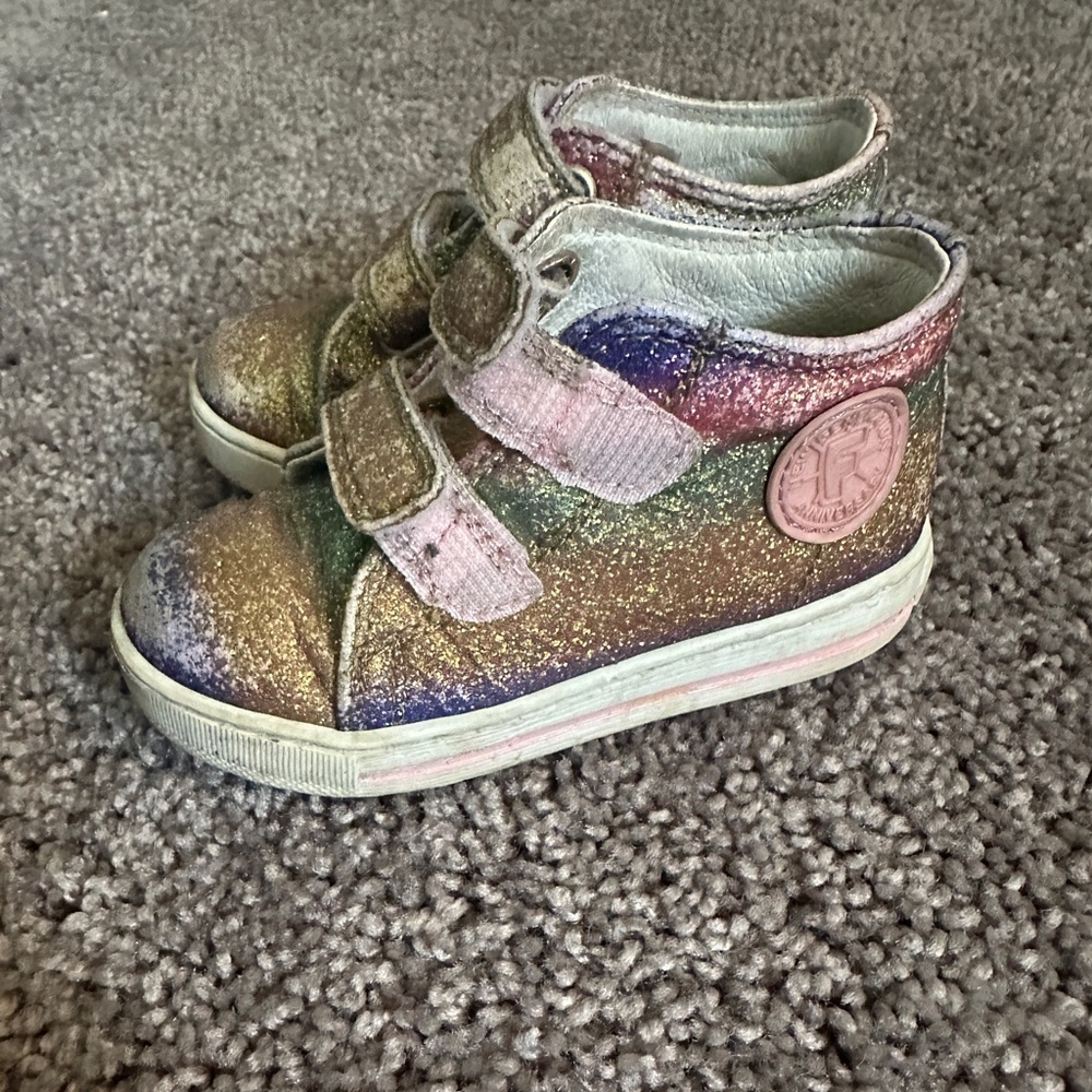 Falcotto Toddler Girls Rainbow Glitter Sneaker
